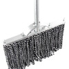 Hasdick dust push flat mop, 60CM black and white reinforced steel rod, office housekeeping, factory workshop, shopping mall cleaning, water absorption, decontamination, removable (1 pack) HKW-37