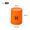 Yuerle Nordic style round double-layer trash can for home living room kitchen bathroom office bedroom large trash can Hermès Orange H 8L swing lid
