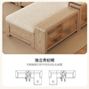 Daye and Maple Solid Wood Sofa Ash Wood Sofa Modern Simple Home Sofa Small Apartment Sofa Coffee Table TV Cabinet Combination Independent Five-Seater