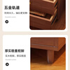 Happy Shuwu solid wood bedside table bookshelf integrated multi-layer storage shelf bedroom bedside heightened storage cabinet small narrow storage cabinet double layer #walnut color 43*40*86