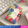 Mombos wallet for women, cute cartoon, fashionable folding card bag for men, ultra-thin multi-card slot storage, portable large-capacity student wallet, green little monster, enlargeable banknote/ID card, anti-degaussing model