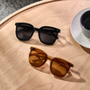 90% new Mijia Mijia Xiaomi square frame polarized sunglasses HD unisex driving anti-UV sunglasses amber brown