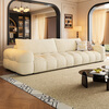 Pashaman living room sofa 2026 new puff cream piano key chenille fabric sofa flagship 2.72 meters 2171ZF