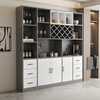 Hongsen set wine cabinet living room sideboard integrated wall cabinet simple modern display cabinet high cabinet bar cabinet can be customized gray + white door - length 120 width 30 height 200