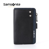 Samsonite key bag, unisex cowhide storage bag, business card bag, coin purse, ID bag, gift bag, TK7 black + dark blue