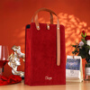He Jiagong red wine packaging gift box double-pack universal wine empty box leather box multi-functional portable gift bag double 76 red (double pack)