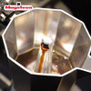 MAGEFESA Moka pot, 3-cup espresso pot, thickened aluminum, anti-scalding handle, universal for gas and electric stoves