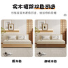 Senna Spring Chinese-style solid wood folding sofa bed all-in-one dual-purpose living room small apartment multi-functional sitting and sleeping single sofa folding bed coconut palm model 185cm*198cm