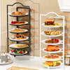 All racks, trays, leftovers, plates, storage racks, side dish preparation, storage racks, dish racks, hot pot kitchen shelves, multi-functional multi-layer white six-layer