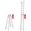 Ruiju dual-purpose ladder herringbone ladder thickened ladder aluminum alloy ladder multi-functional folding seven-step ladder 2.04