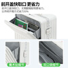 DULA aluminum frame front opening cup holder suitcase trolley case USB charging suitcase password box Haoyue White 24 inches