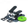 Huijashi stepper, installation-free silent hydraulic pedal, home sports stepper, fitness twisting waist twister, new stepper, black and white classic model