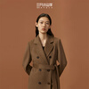 Three Little Goats Latte Brown Wilderness Maillard Style Autumn and Winter Thickened Lined 100 Pure Cashmere Women's Coat Latte Brown XL