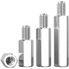 Tianzhuo Hardware 304 stainless steel single-head hexagonal isolation column Yin and Yang stud single-pass internal and external tooth connection copper column M3 M2*3+4 30 pieces
