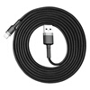 Baseus Apple data cable mobile phone charger power cord suitable for iPhone14/13/12/7/8/XR new iPad/Air/Mini3/4 dark gray black 2 meters