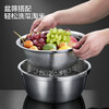 Newair 304 stainless steel vegetable sink drain basket rice washing sieve rice basin kitchen artifact fruit basket household drain basin