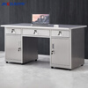 Kington 304 stainless steel desk dust-free workshop workbench laboratory console experimental table three buckets and two doors 1600*700*750mm