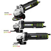 WORX wu800x angle grinder multi-functional industrial-grade high-power grinding wheel grinder cutting machine polishing grinding slotting machine WU800X carbon brush package-750 watt rear switch