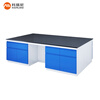 Corini laboratory workbench, all-steel central table, 2500*1500*800mm solid psychological board test table, acid-alkali-resistant, high-temperature operating table, supports customization and can be customized