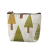 SHU GUO ER () Coin Purse Simple Korean Forest Wind Canvas Zipper Small Purse Creative Mini Coin Bag Female Student Money Pink
