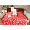 Monkey Dafu disposable tablecloth plastic PEVA printed birthday party Christmas tablecloth thickened plastic rectangular Christmas white snowflake tablecloth