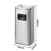 Lingxiang stainless steel ashtray hotel lobby trash can vertical hotel with inner bucket shopping mall bucket elevator entrance trash can suction bucket ash column ash extinguisher bucket single bucket rectangular