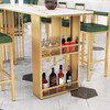 Hao Xingda Slate Bar Table Modern Simple Cafe Milk Tea Shop Bar Lounge Bar High Back Chair Nordic Leisure Multi-Function Wine Cabinet Storage Cabinet Italian Partition High Leg Long Table Slate Single Table 220*60*105cm Order Remarks Color