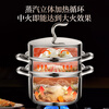 Behrens 304 stainless steel steamer gas stove induction cooker steamed buns steamer home steaming dual-purpose thickened three layers