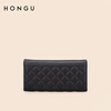 Honggu Wallet Women's Cowhide Long Wallet Tri-fold Multifunctional Diamond Clutch New Year's Birthday Gift
