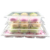 Zi Jiafu disposable dumpling box, quick-frozen storage box, raw and cooked dumpling packaging box, take-out box, transparent 15 grids, 10 sets