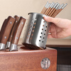 Magtu solid wood knife rack storage rack 2026 new chopstick cage integrated home kitchen cutting board knife storage rack countertop upgraded ebony knife board rack with cutting board rack