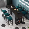 Hao Xingda Slate Bar Table Modern Simple Cafe Milk Tea Shop Bar Lounge Bar High Back Chair Nordic Leisure Multi-Function Wine Cabinet Storage Cabinet Italian Partition High Leg Long Table Slate Single Table 220*60*105cm Order Remarks Color