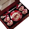 Guyou high-end dishes, tableware, ceramic wedding gifts for the bride, red bowls and dishes set, housewarming gift box