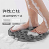 Silicone bath towel, back rub magic tool, strong mud rub without asking for help, bath brush, massage suction cup, foot rub pad, non-slip bath rub, whole body deep and refreshing rub, round silicone back rub pad - gray