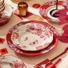 Guyou high-end dishes, tableware, ceramic wedding gifts for the bride, red bowls and dishes set, housewarming gift box