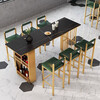 Hao Xingda Slate Bar Table Modern Simple Cafe Milk Tea Shop Bar Lounge Bar High Back Chair Nordic Leisure Multi-Function Wine Cabinet Storage Cabinet Italian Partition High Leg Long Table Slate Single Table 220*60*105cm Order Remarks Color