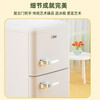 Chigo European-style retro small refrigerator first-class energy efficiency household small double-door refrigerator refrigeration freezing fresh-keeping colorful fashion office refrigerator breast milk mother and baby refrigerator 72A150D (ceramic white) retro double-door refrigerator