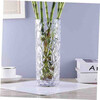 Stone tree rich bamboo vase transparent glass vase large hydroponic lily dried flower arrangement living room decoration 30 thick crystal cabbage