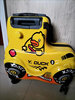 BARNOROO suitcase children's sit and ride cartoon trolley case little yellow duck cute car creative children's trolley case 24-inch car riding case zipper