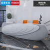 Xingman painted front desk company image desk special-shaped bar fashion consultation desk simple modern front desk 1.8 meters with one drawer and one keyboard