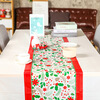 Monkey Dafu disposable tablecloth plastic PEVA printed birthday party Christmas tablecloth thickened plastic rectangular Christmas white snowflake tablecloth