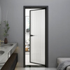 Renjuyi extremely narrow bathroom door toilet door titanium magnesium aluminum alloy gray oil sand Changhong glass toilet bathroom door 16 extremely narrow series 1
