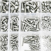 Hasdick Beijing warehouse delivery 304 stainless steel combination screws, hexagon socket screws, nuts and gaskets combination set, D type 15 grid DIN912 cup head screws 720pc