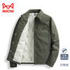 Catman Down Jacket Autumn and Winter Jacket Men's Lapel Casual Versatile White Duck Down Windproof and Warm Black 3XL