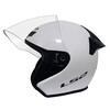 LS2 new motorcycle helmet quarter helmet electric moped four seasons large tail large size men and women half helmet OF608 flash white 2XL (recommended 59-60CM)