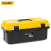 Deli tool box empty box household hardware storage box large multi-functional repair tool portable electrician tool box primary school student art storage box 20-inch reinforced plastic tool box DL432620