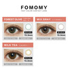 FOMOMY Bonded Warehouse Straight Hair, Yu Shuxin's Same Color Contact Lenses, Japan Imported Girls' Color Contact Lenses, Daily Disposable 10 Pieces, 5#Mix Gray, 350 Degrees