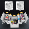 Qilu Anran stainless steel tool box three-layer folding hardware tool storage box multi-functional suitcase 460mm