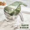 YOUQIN Kitchen Rice Washing Artifact Rice Washing Sieve Rice Basin Draining Basket Household with Handle Washing Vegetables and Fruit Basin Transparent Dark Green