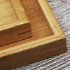 Green apple tea tray household rectangular saucer tea table wine glass tray solid wood tray simple tea set bamboo tray